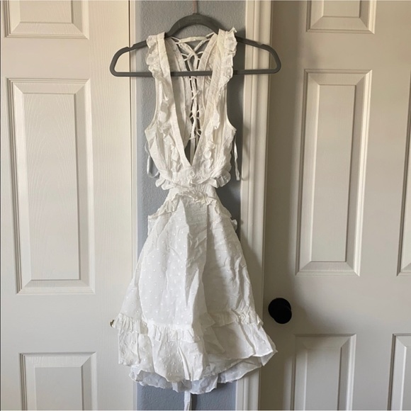 Hello Molly Polka Dot Cutout Mini Dress - Picture 2 of 3